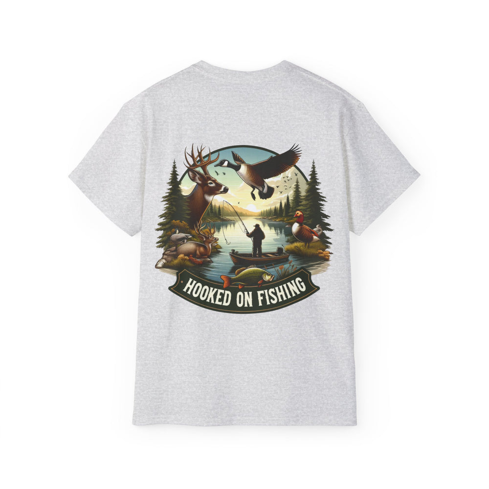 Hooked on Fishing Scene Unisex Ultra Cotton Tee