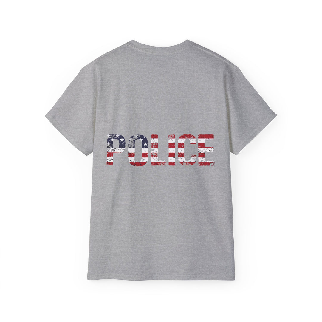 Police Flag Text Unisex Ultra Cotton Tee