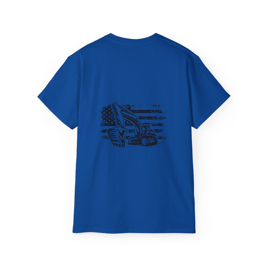 Excavator with Flag Unisex Ultra Cotton Tee