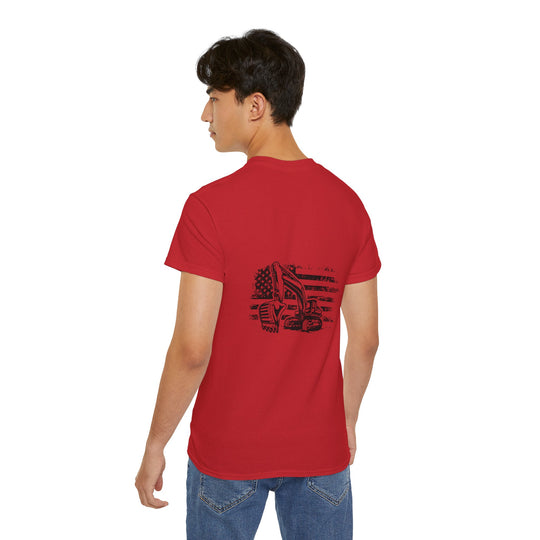 Excavator with Flag Unisex Ultra Cotton Tee