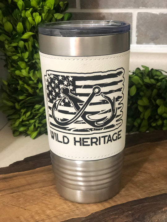 Tumbler (20oz) - Leatherette custom engraved