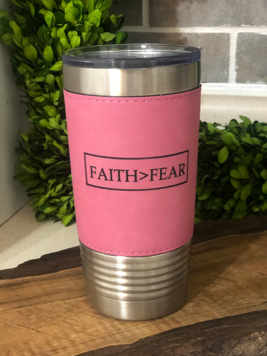 Tumbler (20oz) - Leatherette custom engraved