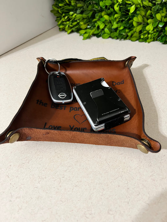 Custom Leather Valet Tray