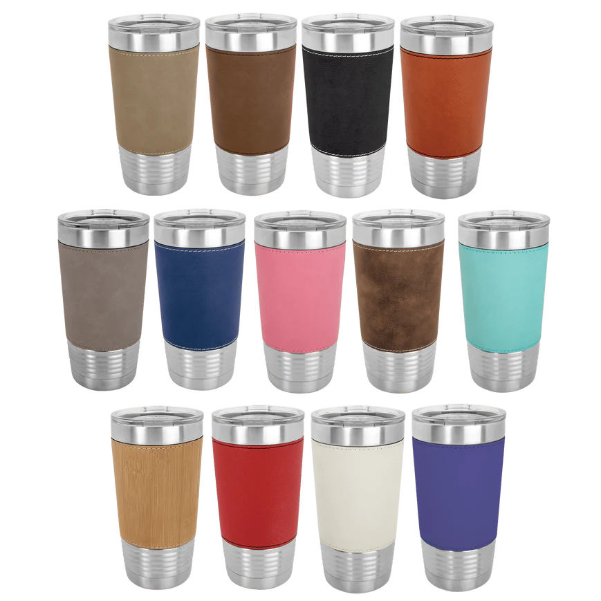 Tumbler (20oz) - Leatherette custom engraved