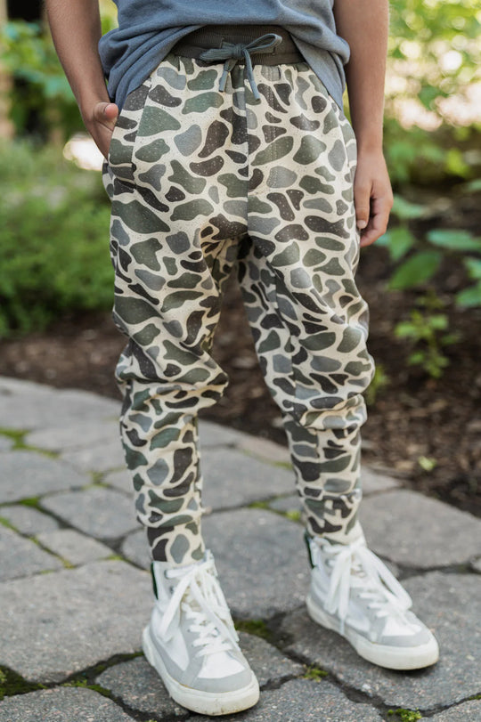 Youth Fleece Jogger - Classic Deer Camo