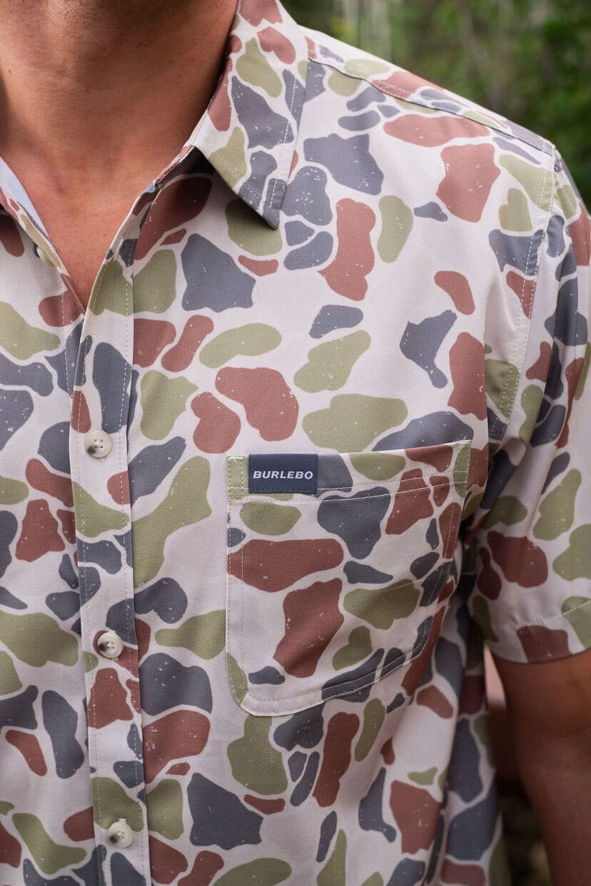 Performance Button Up - Driftwood Camo