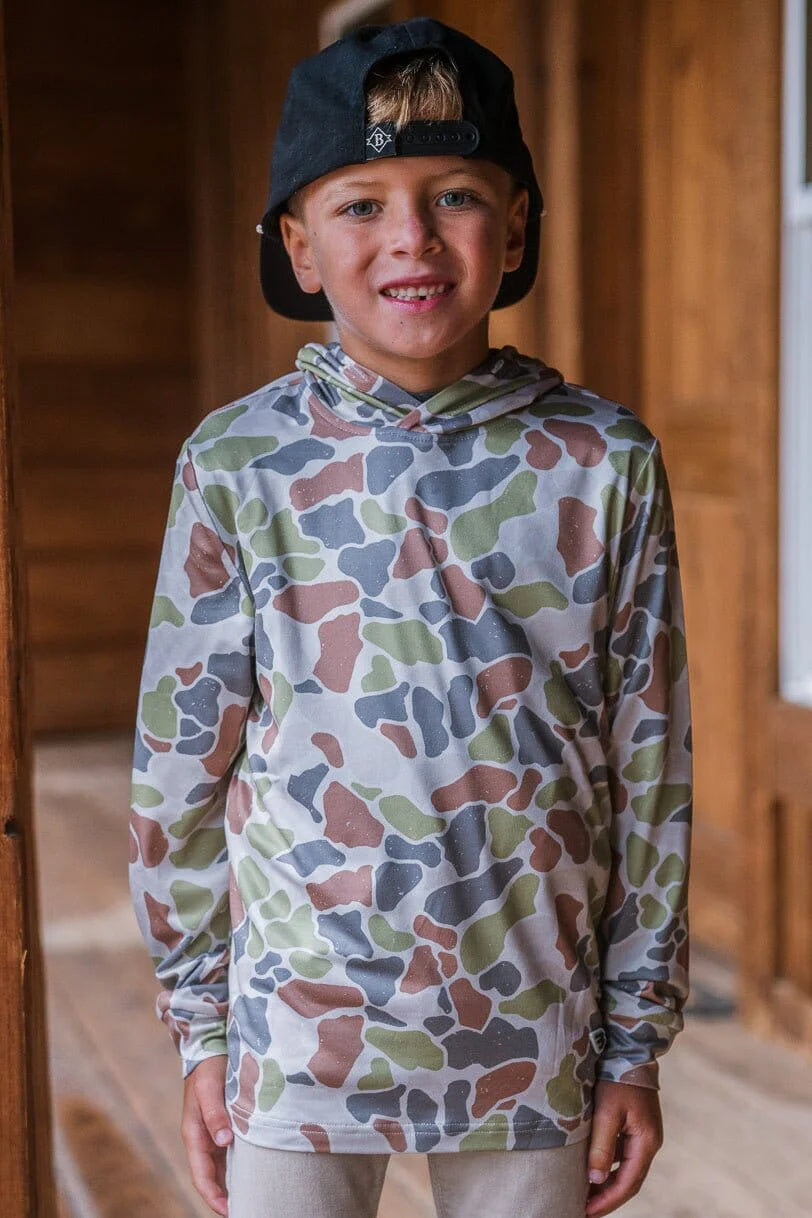 Youth Performance Hoodie - Classic Deer Camo