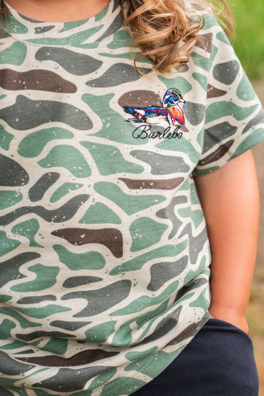 Youth Tee - Retro Duck Camo - Duck On Water