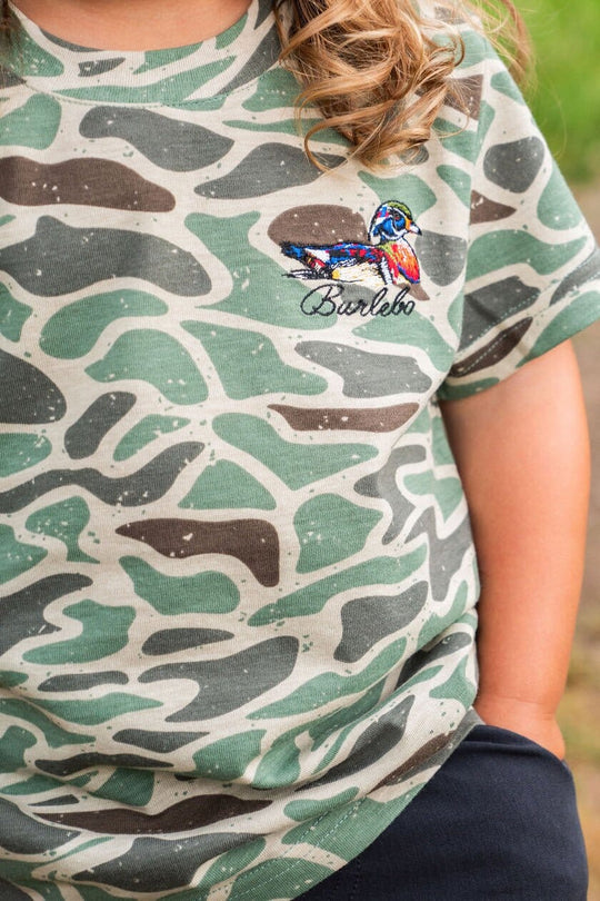 Youth Tee - Retro Duck Camo - Duck On Water