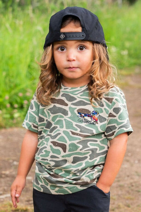 Youth Tee - Retro Duck Camo - Duck On Water